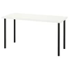 Письменный стол - IKEA LAGKAPTEN/ADILS, 140х60 см, белый/черный, ЛАГКАПТЕН/АДИЛЬС ИКЕА