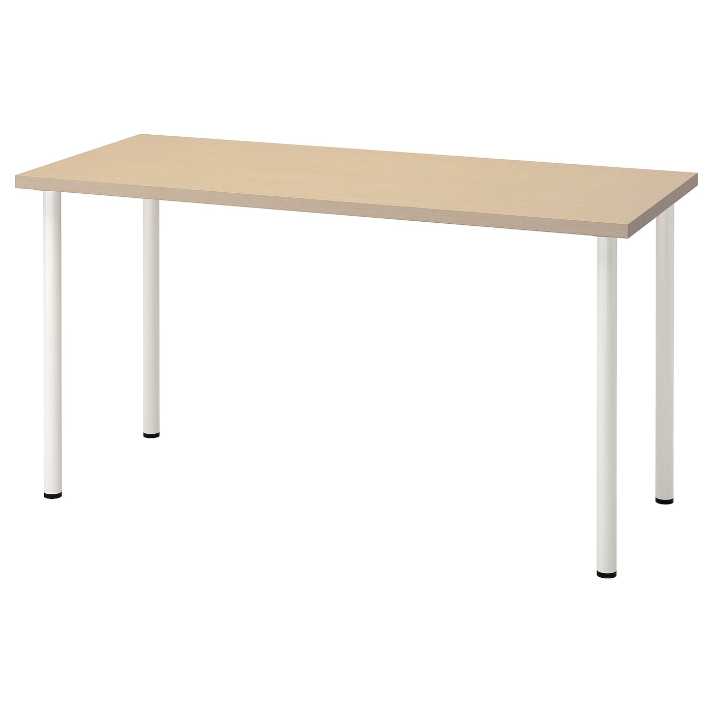 Рабочий стол - IKEA MÅLSKYTT/MALSKYTT/ADILS, 140х60 см, береза/белый, МОЛСКЮТТ/АДИЛЬС ИКЕА