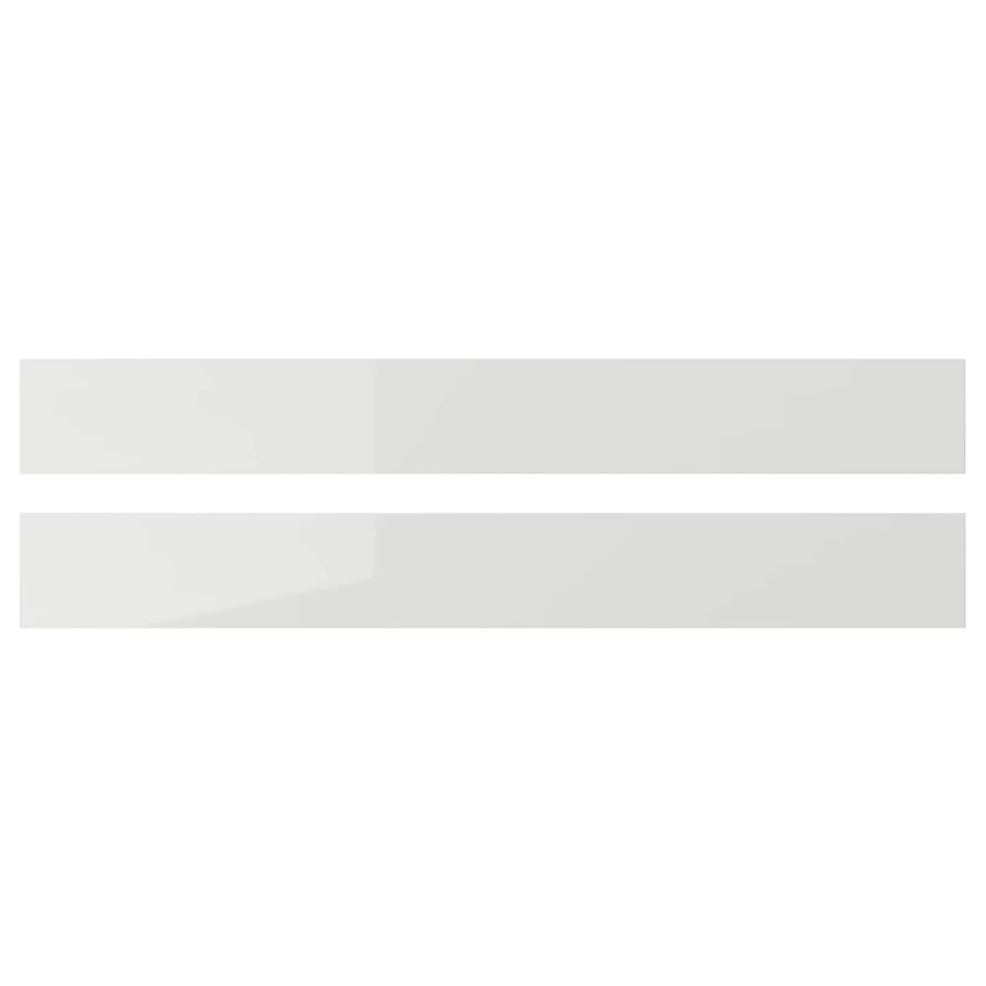 Фасад ящика, 2 шт. - IKEA RINGHULT, 10х80 см, светло-серый, РИНГХУЛЬТ ИКЕА (изображение №1)