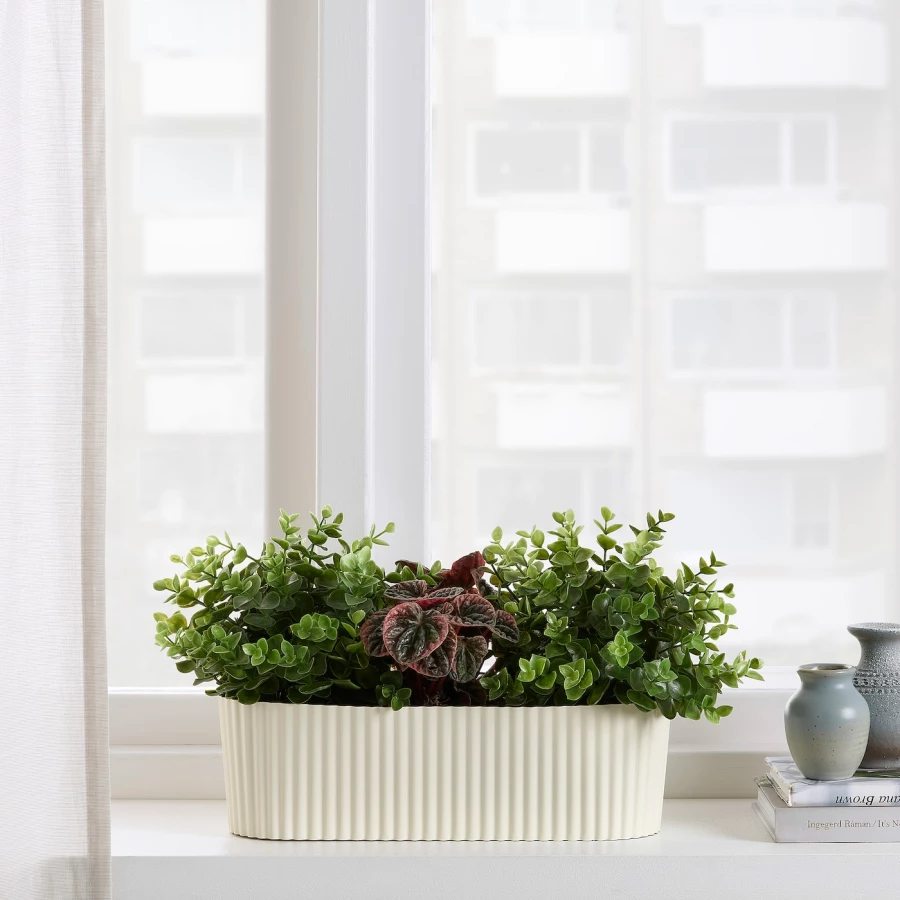 Горшок для растений - IKEA ÄPPELROS/APPELROS, 32 см, кремовый, ЭППЕЛЬРОС ИКЕА (изображение №2)