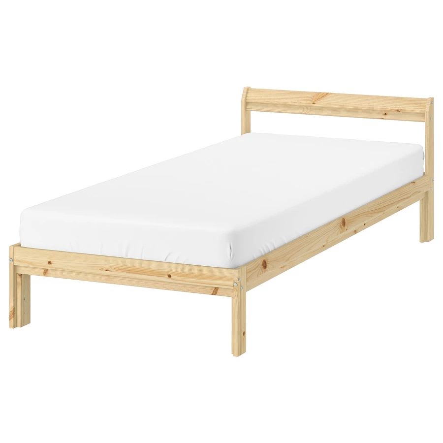 Кровать с реечным дном - IKEA NEIDEN/LINDBÅDEN/LINDBADEN, 90х200 см, сосна/морилка, НЕЙДЕН/НЭЙДЕН/ЛИНДБАДЕН ИКЕА (изображение №1)