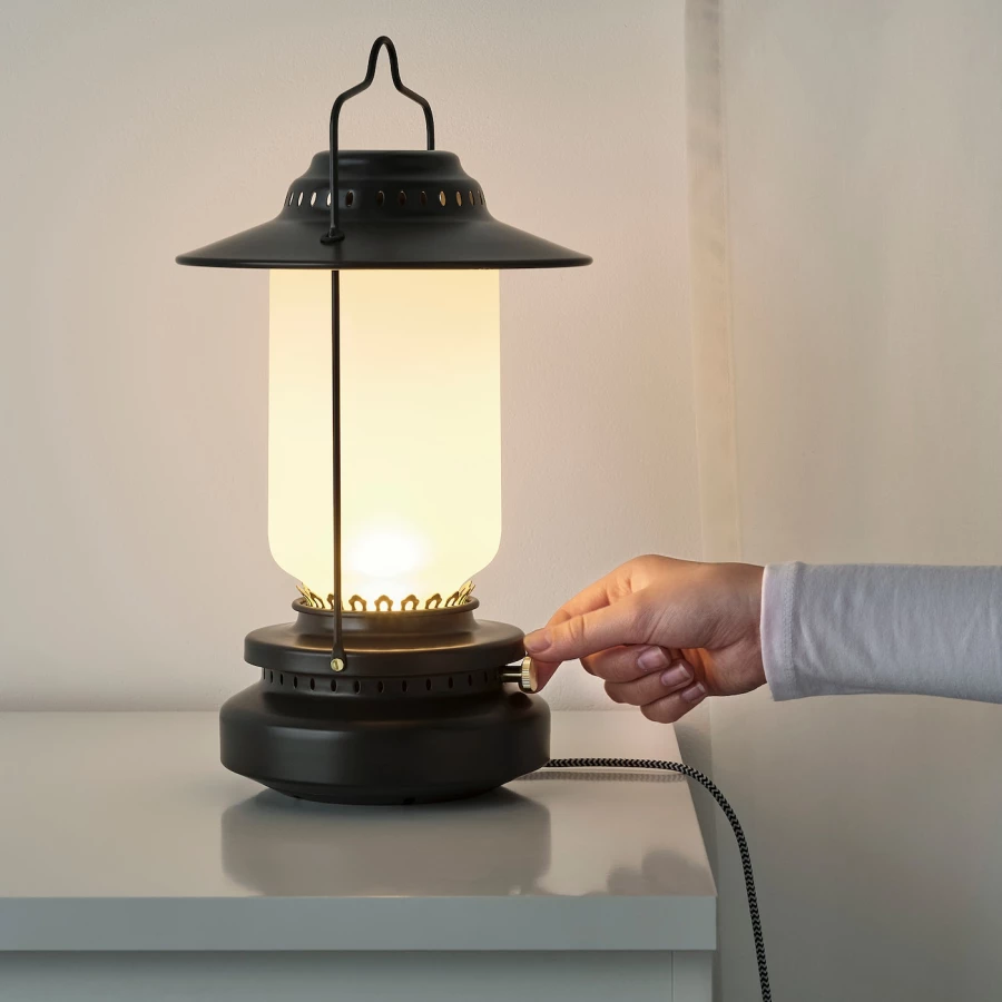 STORHAGA Светодиодная настольная лампа с регулируемой яркостью для наружного применения/черная ИКЕА (изображение №3)