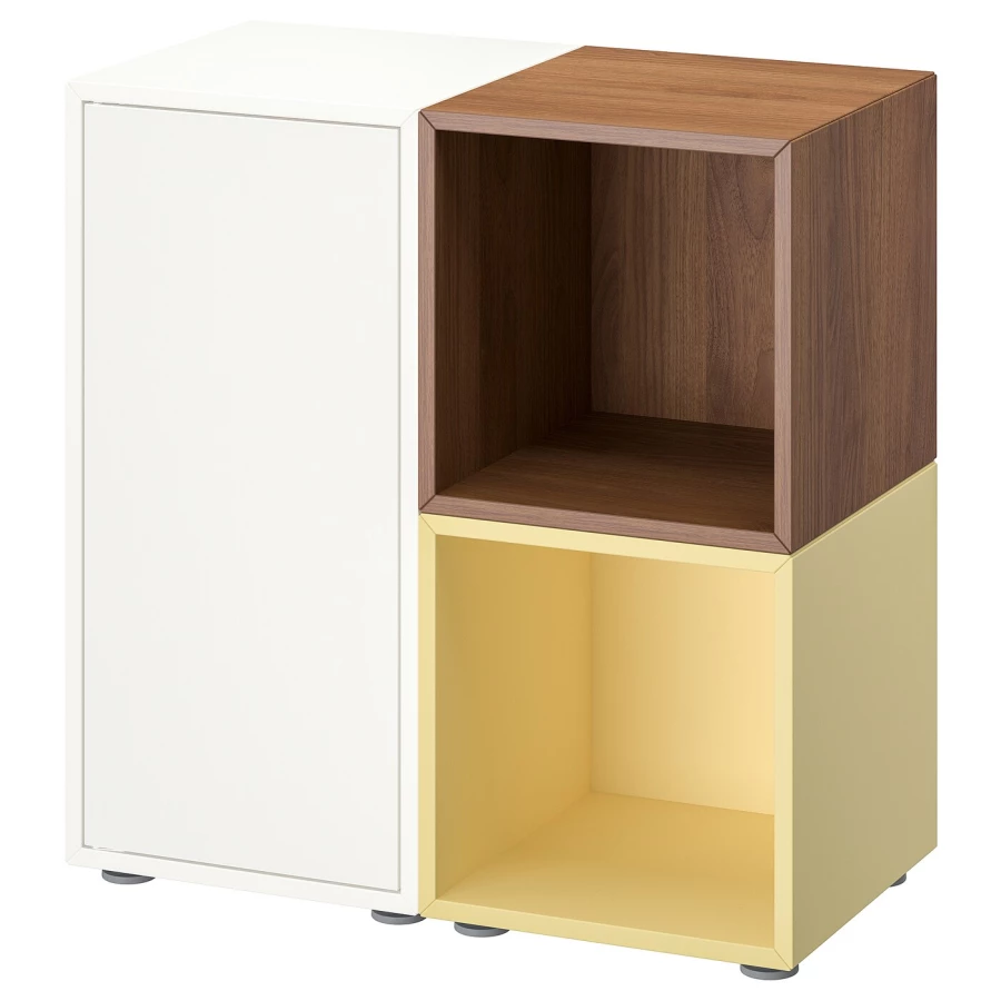Комбинация для хранения - EKET IKEA/ ЭКЕТ ИКЕА,  72х70  см,  желтый/коричневый/белый (изображение №1)