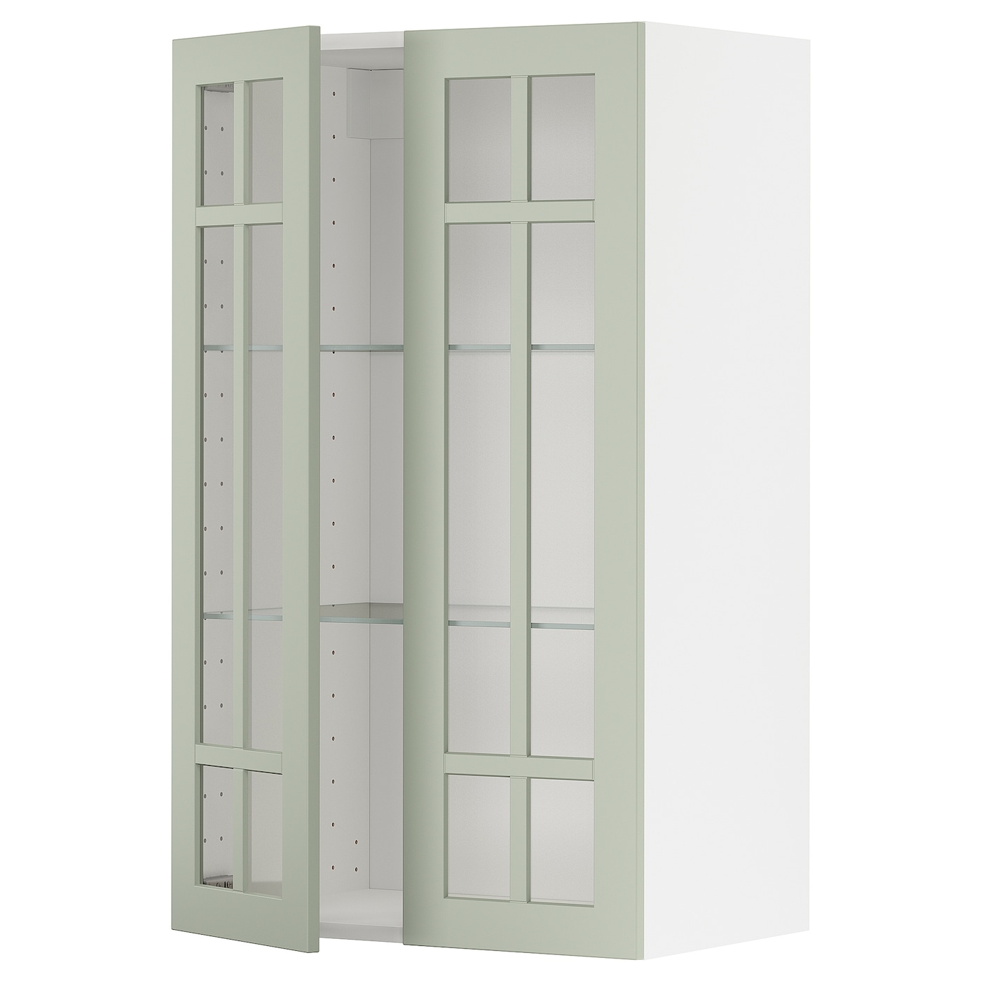 Шкаф - METOD IKEA/ МЕТОД ИКЕА, 100х60 см, белый/зеленый