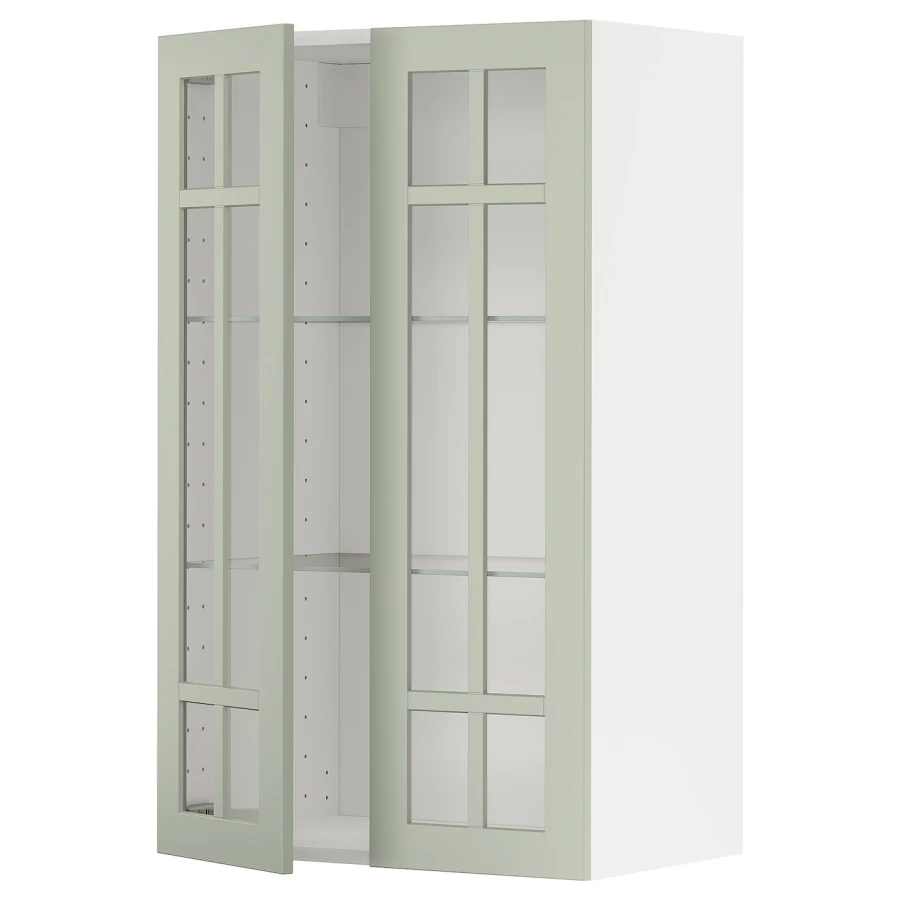Шкаф - METOD IKEA/ МЕТОД ИКЕА, 100х60 см, белый/зеленый (изображение №1)