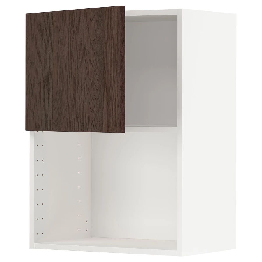 Навесной шкаф  - METOD  IKEA/  МЕТОД ИКЕА, 80х60 см, белый/коричневый (изображение №1)