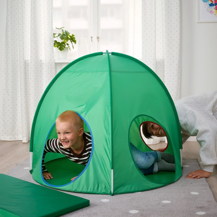 Детская палатка - IKEA DVARGMAS/ДВАРГМАС ИКЕА, 80х98 см, салатовый (изображение №6)