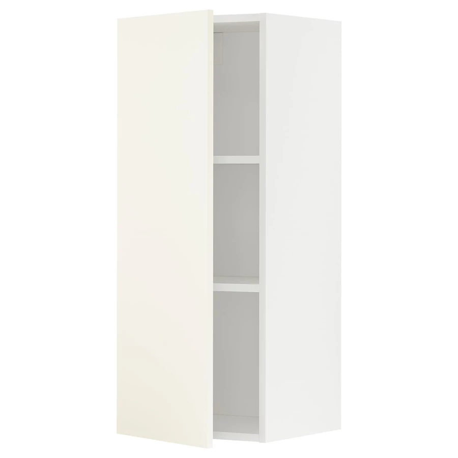 Навесной шкаф с полкой - METOD IKEA/ МЕТОД ИКЕА, 40х100 см, белый/светло-бежевый (изображение №1)
