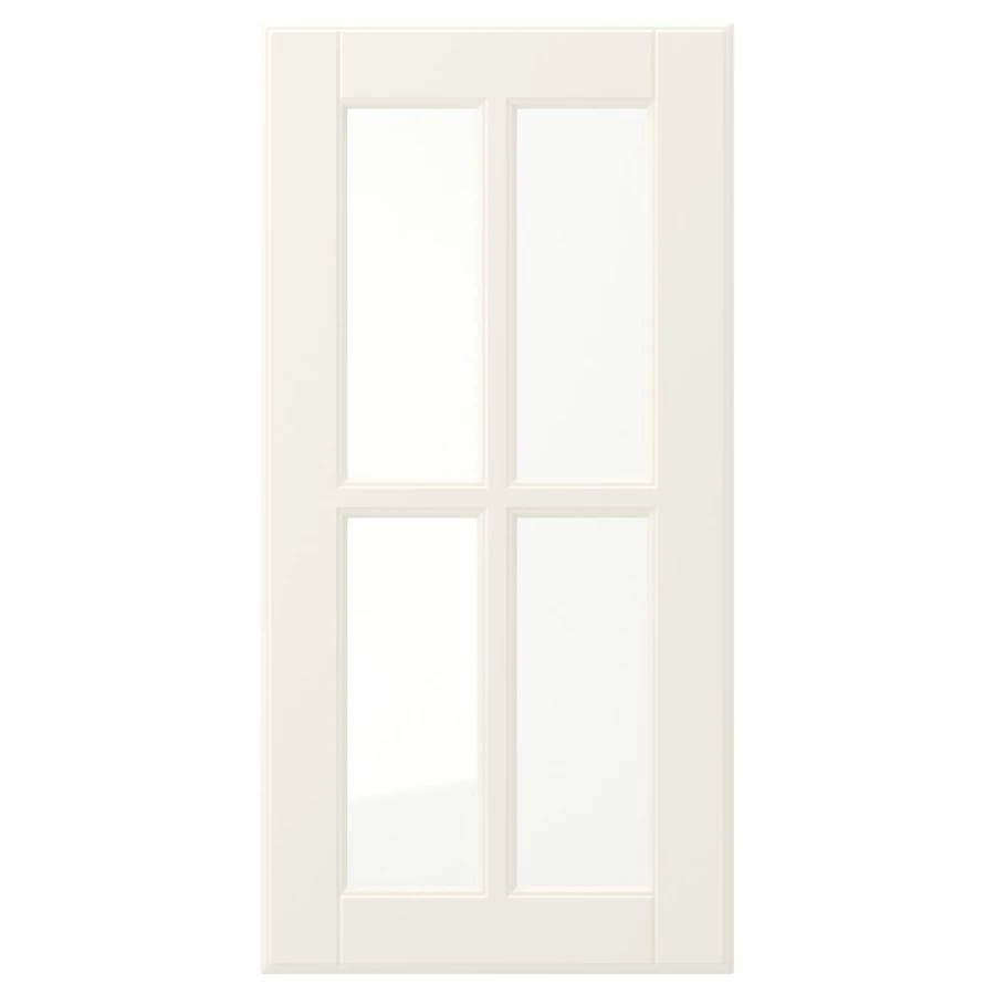 Дверца со стеклом - IKEA BODBYN, 60х30 см, кремовый, БУДБИН ИКЕА (изображение №1)