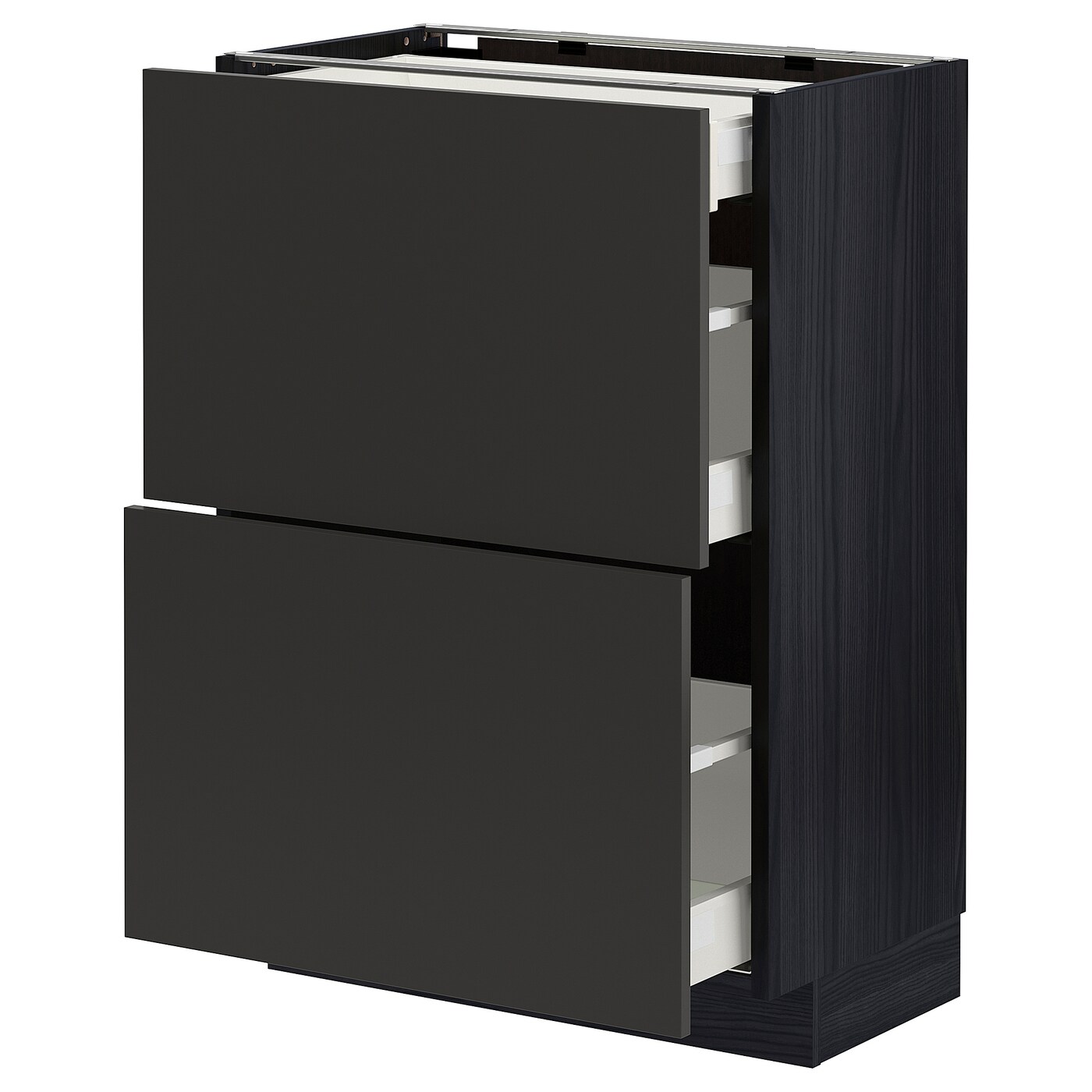 Напольный 3-дверный шкаф  - IKEA METOD MAXIMERA, 88x39,2x60см, черный, МЕТОД МАКСИМЕРА ИКЕА