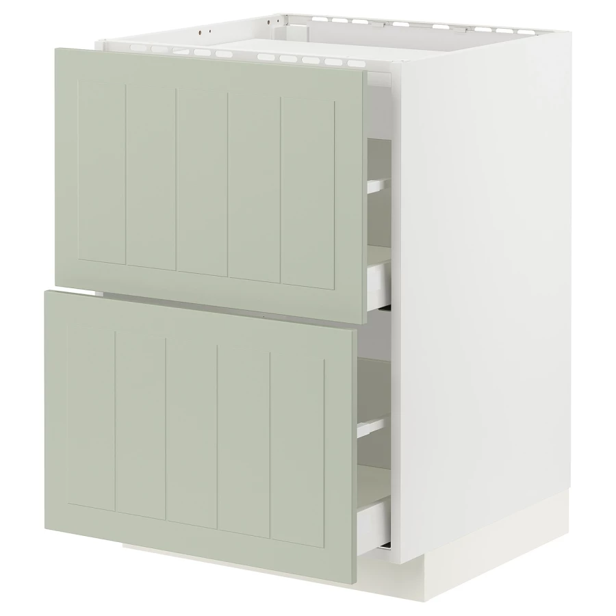 Шкаф - METOD / MAXIMERA IKEA/ МЕТОД / МАКСИМЕРА ИКЕА, 88х60 см, белый/зеленый (изображение №1)