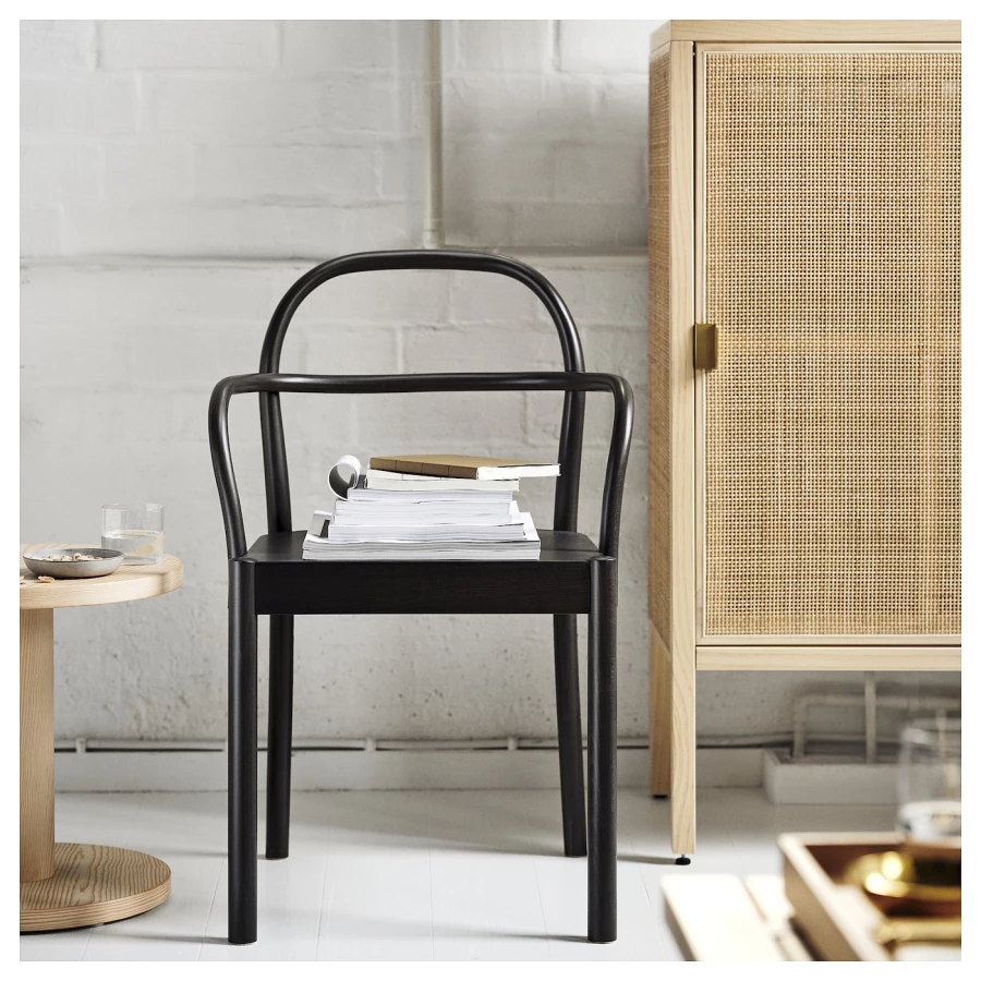 Стул IKEA STOCKHOLM 2025/СТОКГОЛЬМ ИКЕА, 80х49х52 см, темно-коричневый (изображение №4)