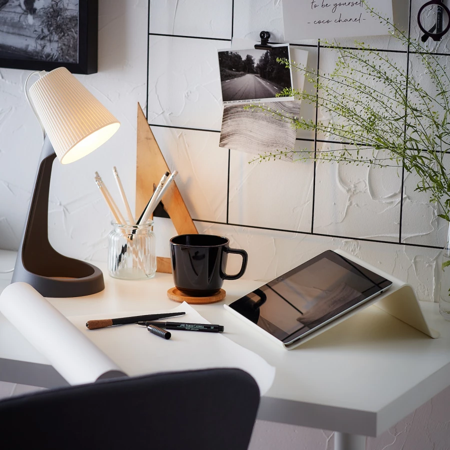 Лампа - SVALLET IKEA/СВАЛЛЕТ ИКЕА, 35 см, черный/белый (изображение №2)
