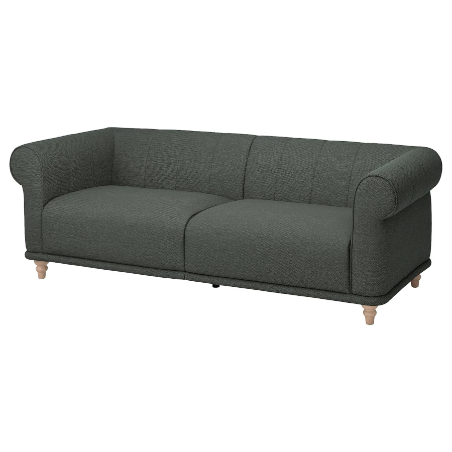 3-местный диван - IKEA VISKAFORS, 74x90x224см, зеленый, ВИСКАФОРС ИКЕА (изображение №1)