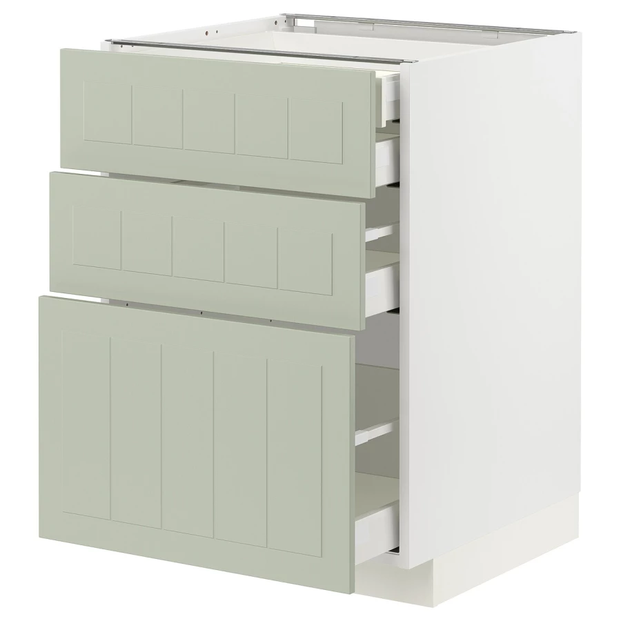 Напольный шкаф  - IKEA METOD MAXIMERA, 88x61,9x60см, белый/светло-серый, МЕТОД МАКСИМЕРА ИКЕА (изображение №1)