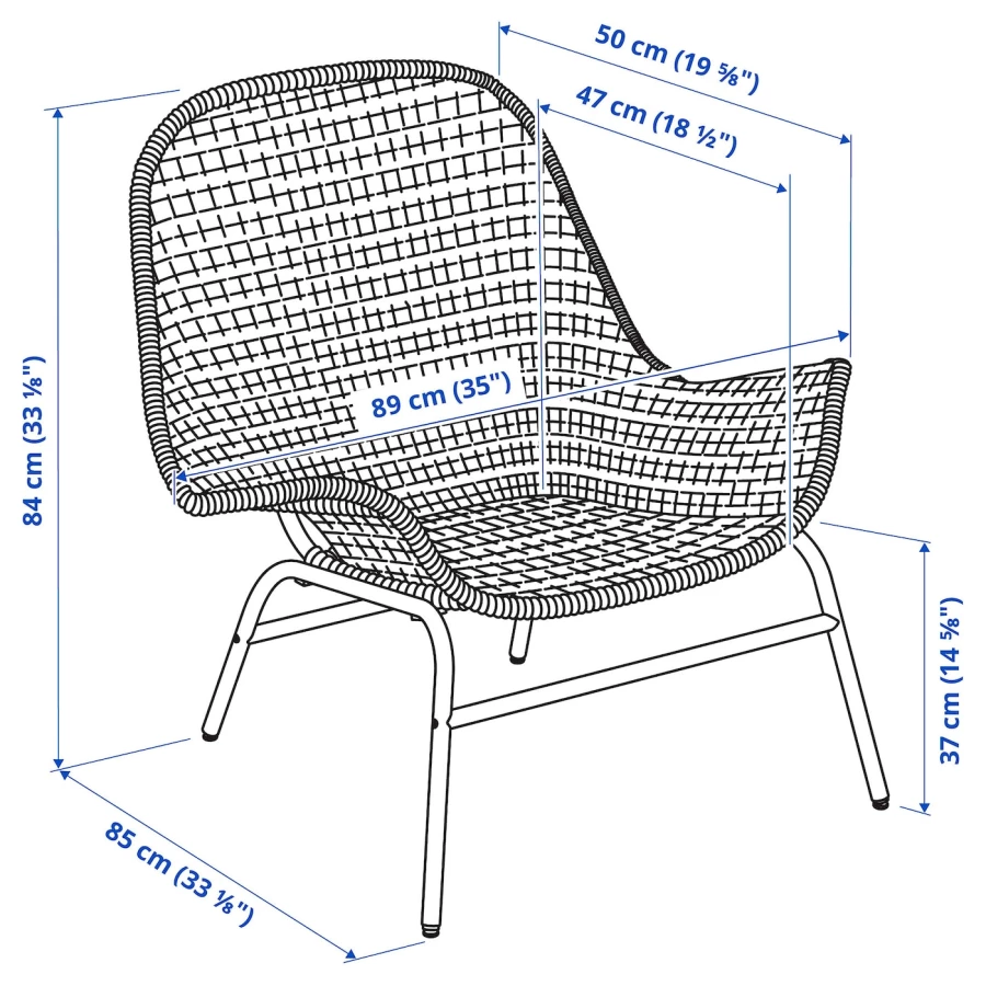 FRYKSÅS Кресло с подушкой ИКЕА (изображение №7)