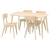 Стол и 4 стула - LISABO / LISABO IKEA/ ЛИСАБО ИКЕА, 140х78х74 см, дерево