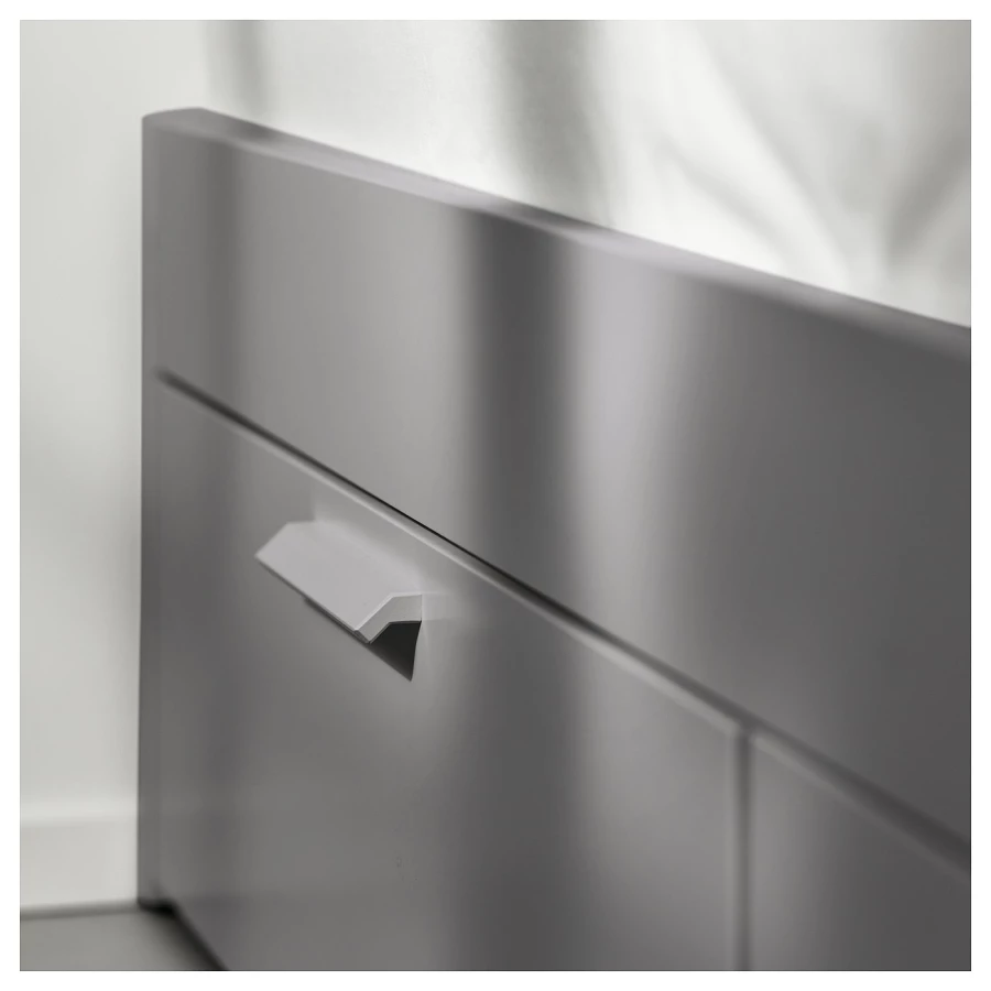 IKEA BRIMNES Каркас кровати с ящиками ИКЕА, серый (изображение №6)