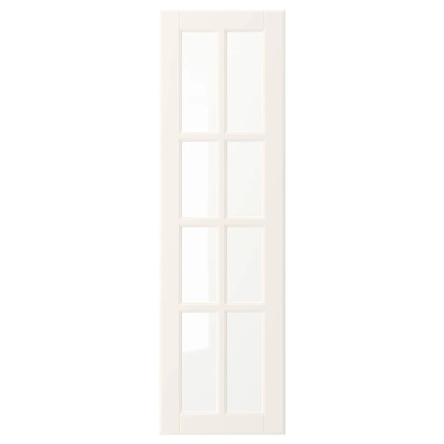 Дверца со стеклом - IKEA BODBYN, 100х30 см, кремовый, БУДБИН ИКЕА (изображение №1)