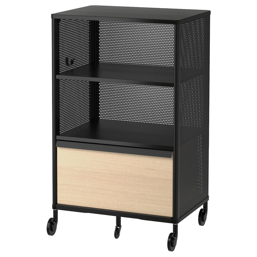 Офисный шкаф с умным замком - IKEA BEKANT, черный, 61х45х101 см, БЕКАНТ ИКЕА (изображение №1)