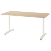 Письменный стол - IKEA BEKANT, 160х80х65-85 см, под беленый дуб/белый, БЕКАНТ ИКЕА