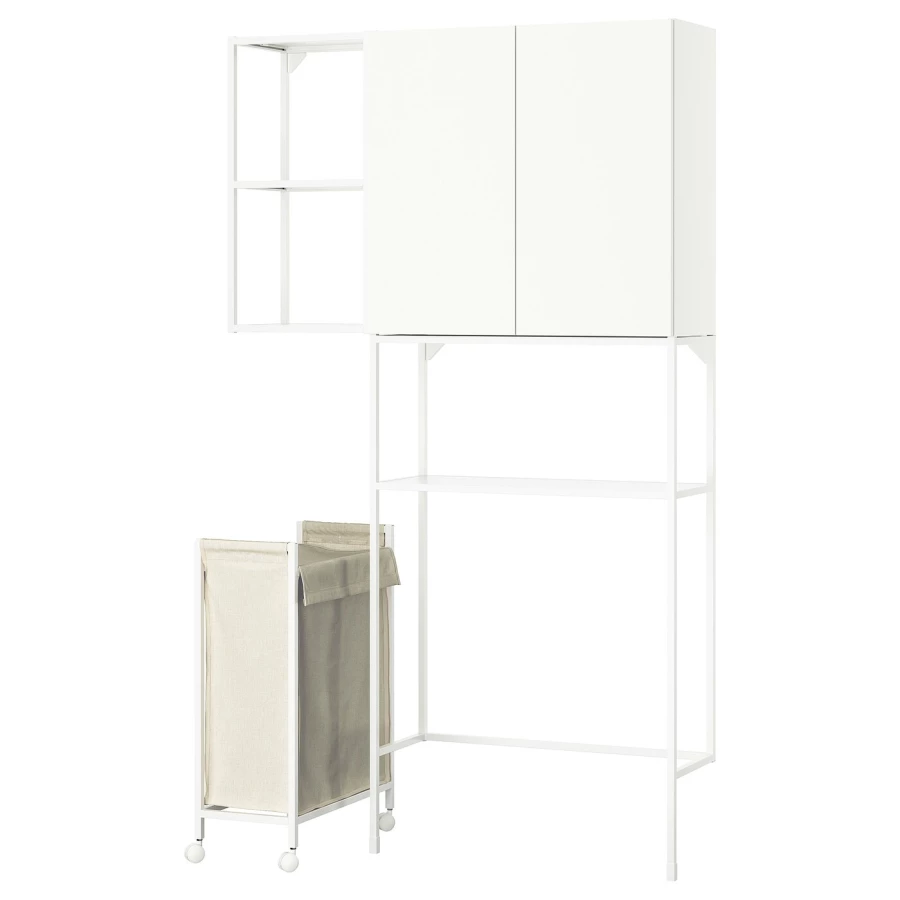 Комбинация для ванной - IKEA ENHET, 120х32х204 см, белый, ЭНХЕТ ИКЕА (изображение №1)