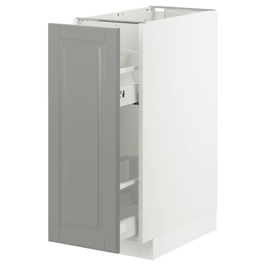 Напольный шкаф - METOD IKEA/ МЕТОД ИКЕА,  30х88 см, белый/серый (изображение №1)