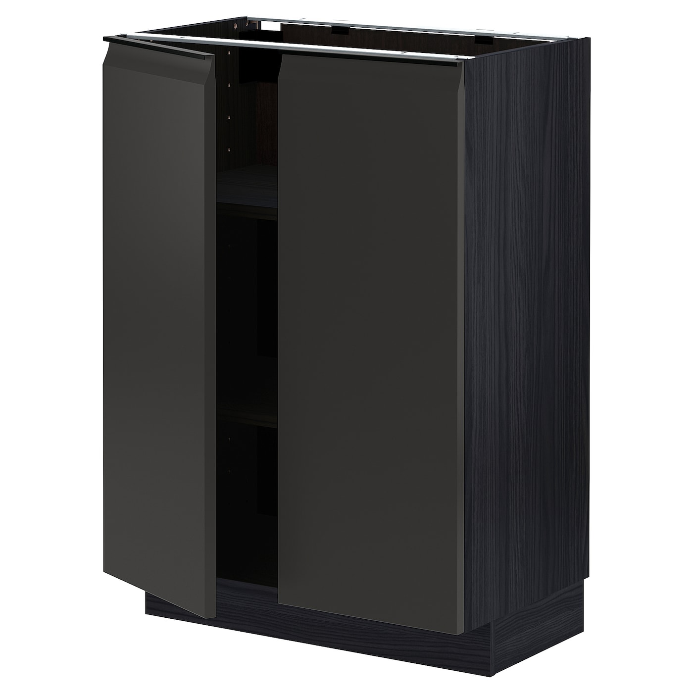 Напольный шкаф - IKEA METOD, 88x39x60см, черный, МЕТОД ИКЕА