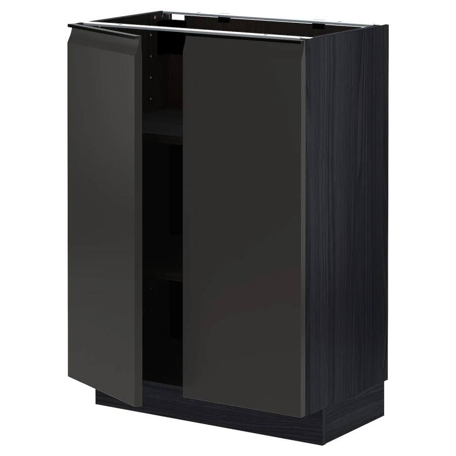 Напольный шкаф - IKEA METOD, 88x39x60см, черный, МЕТОД ИКЕА (изображение №1)