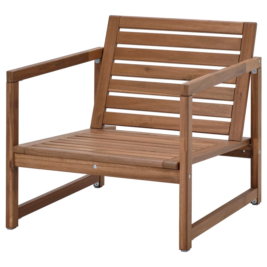 Кресло садовое - IKEA NÄMMARÖ/NAMMARO, 69х69 см, коричневый/светло-коричневый, НЭММАРО ИКЕА (изображение №1)
