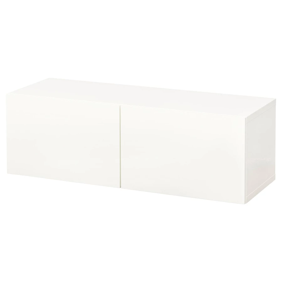 Настенный шкаф - IKEA BESTÅ/BESTA, 120x42x38 см, белый, БЕСТО ИКЕА (изображение №1)