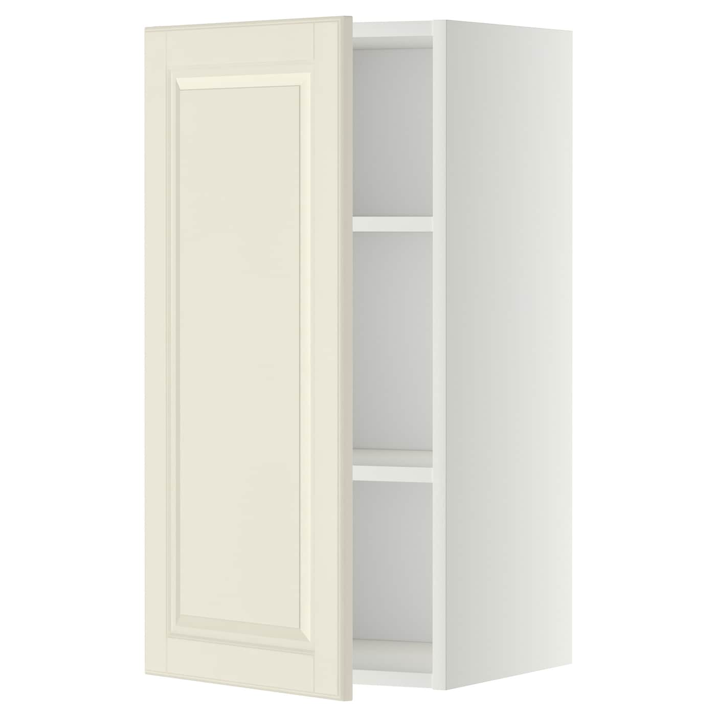 Навесной шкаф с полкой - METOD IKEA/ МЕТОД ИКЕА, 80х40 см, белый/кремовый