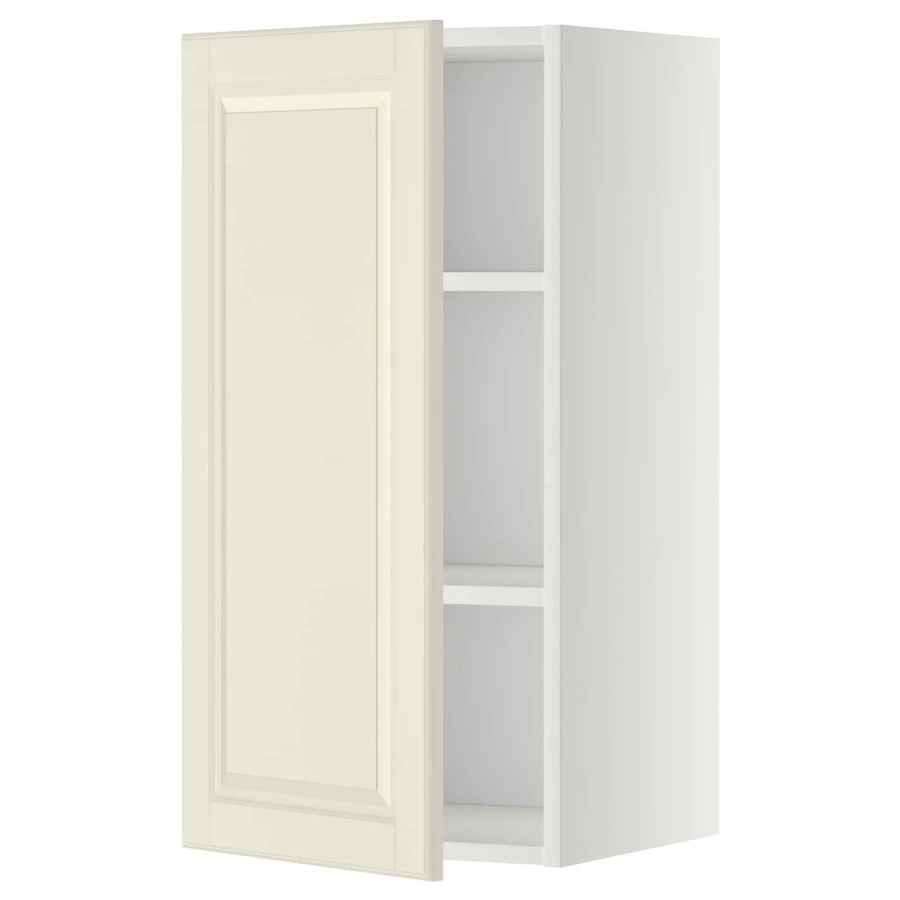 Навесной шкаф с полкой - METOD IKEA/ МЕТОД ИКЕА, 80х40 см, белый/кремовый (изображение №1)