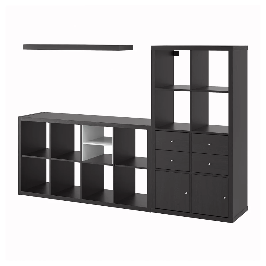 Шкаф - KALLAX / LACK IKEA/ КАЛЛАКС / ЛАКК  ИКЕА,  224х147  см, черный (изображение №1)