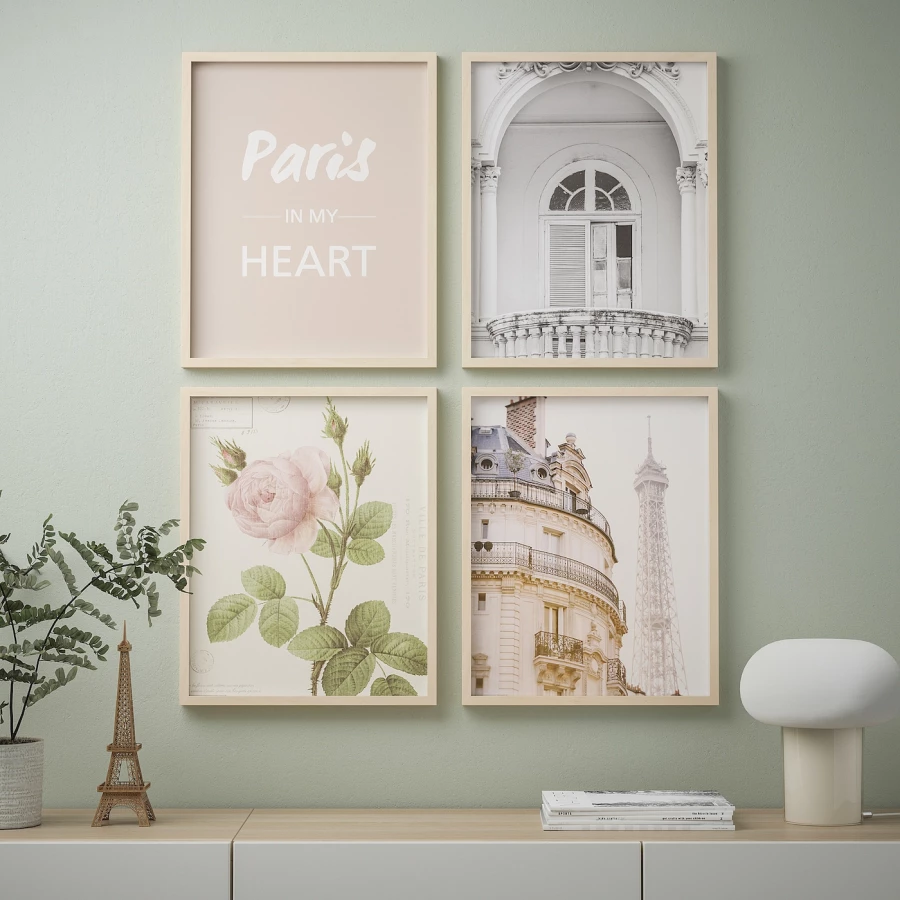 Постер, 4 шт. - IKEA BILD, 40х50 см, «Париж в моем сердце», БИЛЬД ИКЕА (изображение №2)