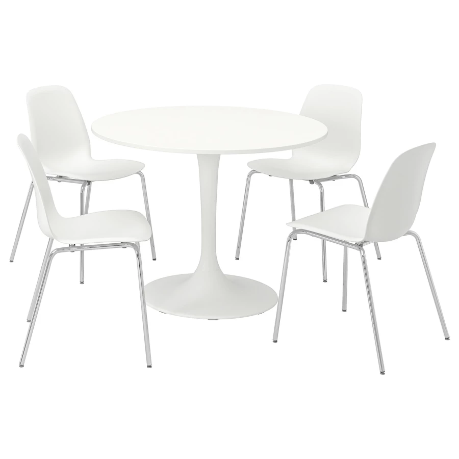 Кухонные столы - DOCKSTA/LIDÅS IKEA/ДОКСТА/ЛИДОС ИКЕА, 103 см, белый (изображение №1)