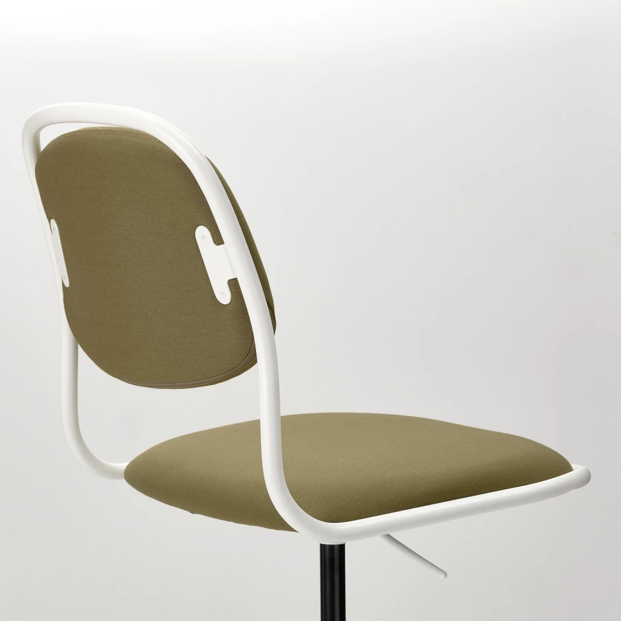 Вращающееся кресло - IKEA ÖRFJÄLL/ORFJALL, 68x68x94см, коричневый/светло-коричневый, ЛОНГФЬЕЛЛЬ ИКЕА (изображение №3)