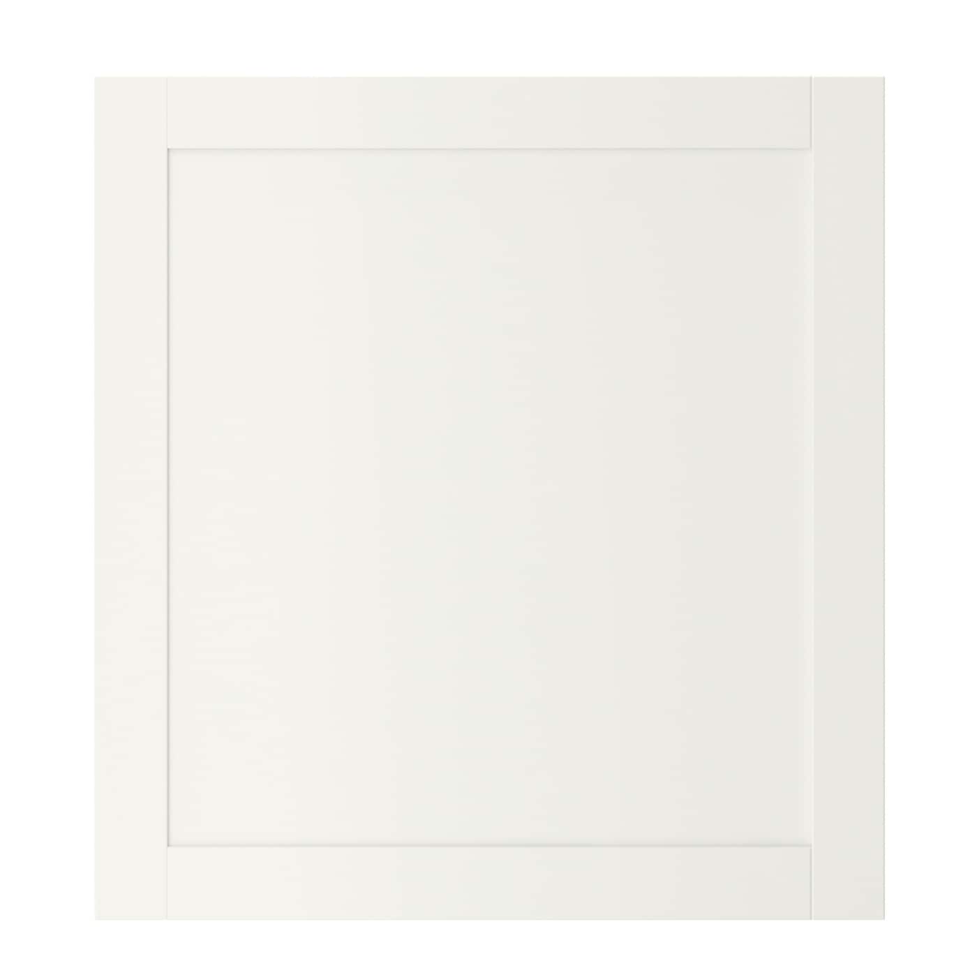 Стеклянная дверца - HANVIKEN IKEA/ ХАНВИКЕН ИКЕА,  60x64  см, белый