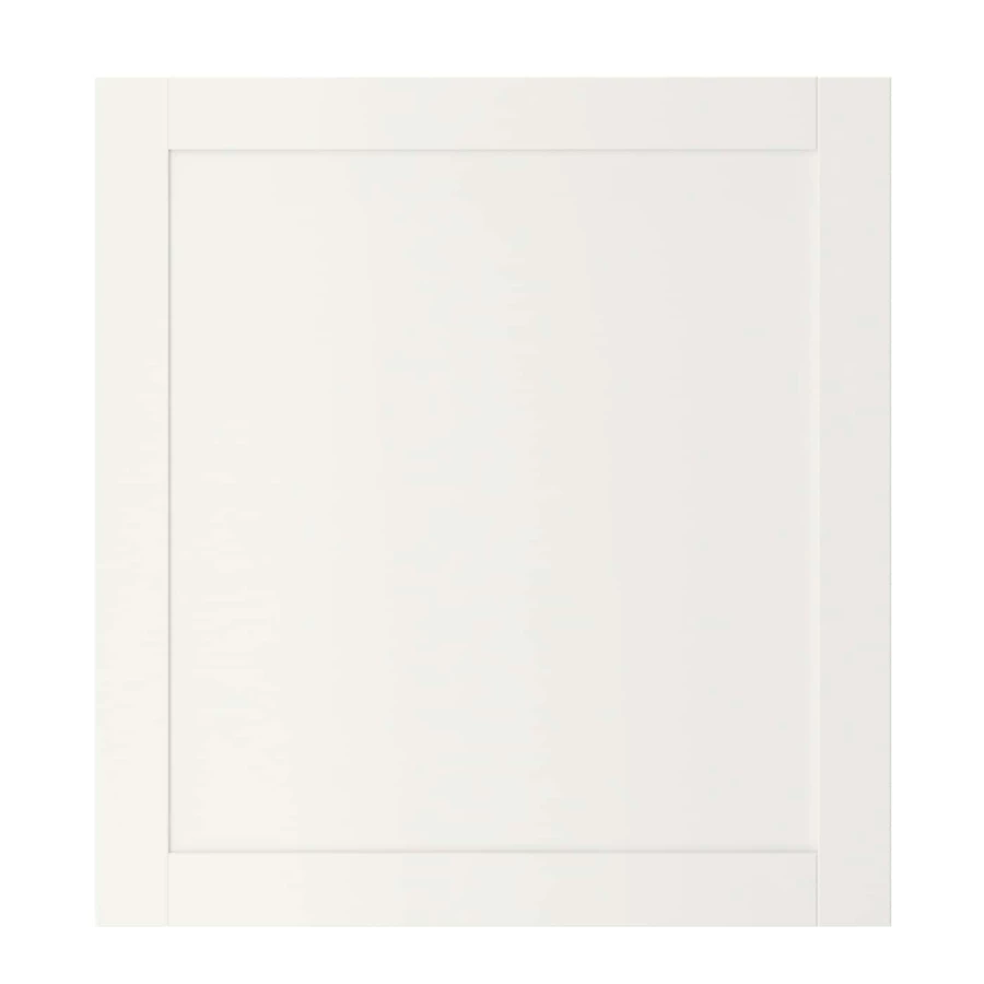 Стеклянная дверца - HANVIKEN IKEA/ ХАНВИКЕН ИКЕА,  60x64  см, белый (изображение №1)