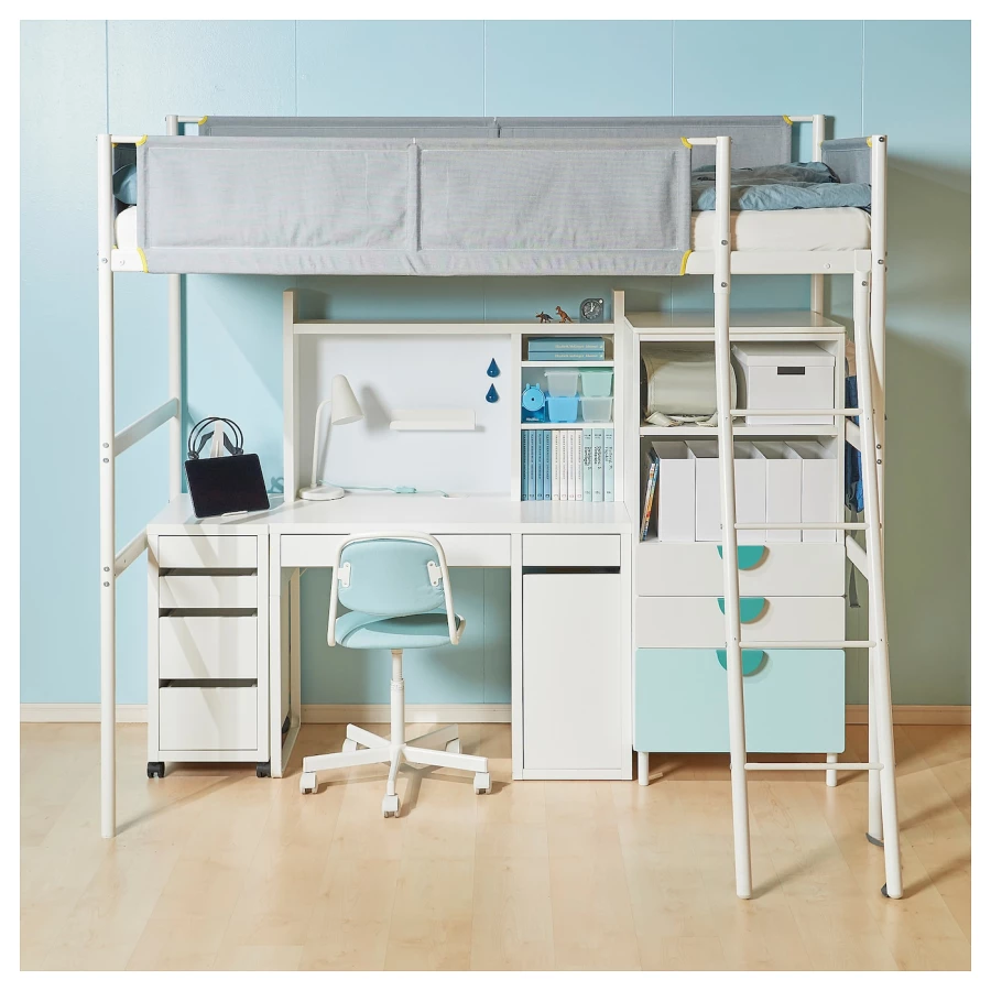 Удлинитель письменного стола - MICKE IKEA/ МИККЕ ИКЕА, 105х65 см, белый (изображение №4)