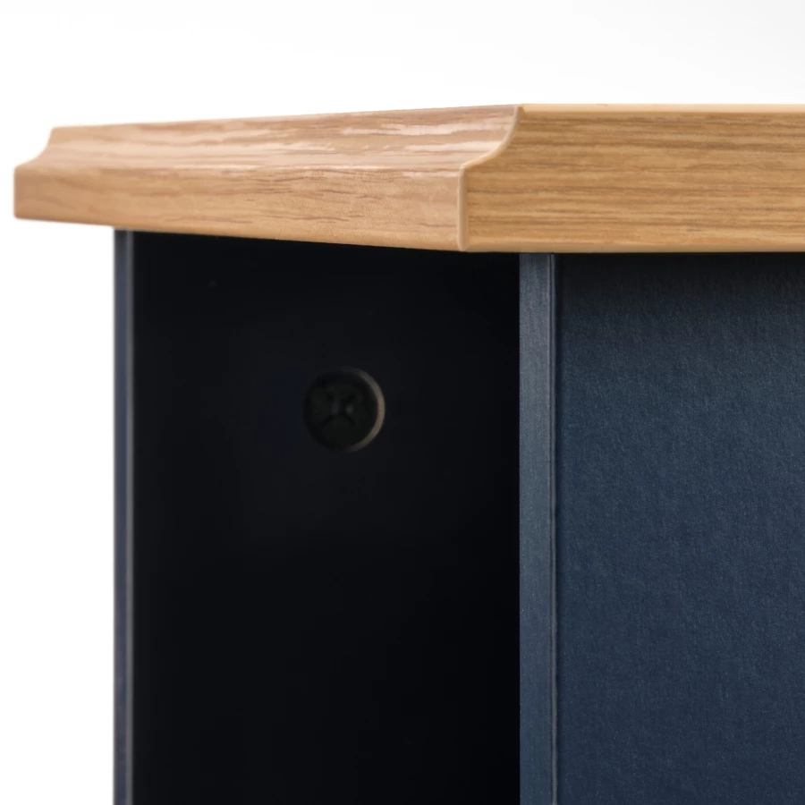 Столик придиванный - IKEA SKRUVBY/ СКРУБВИ ИКЕА, 58х40х32 см, синий/коричневый (изображение №5)