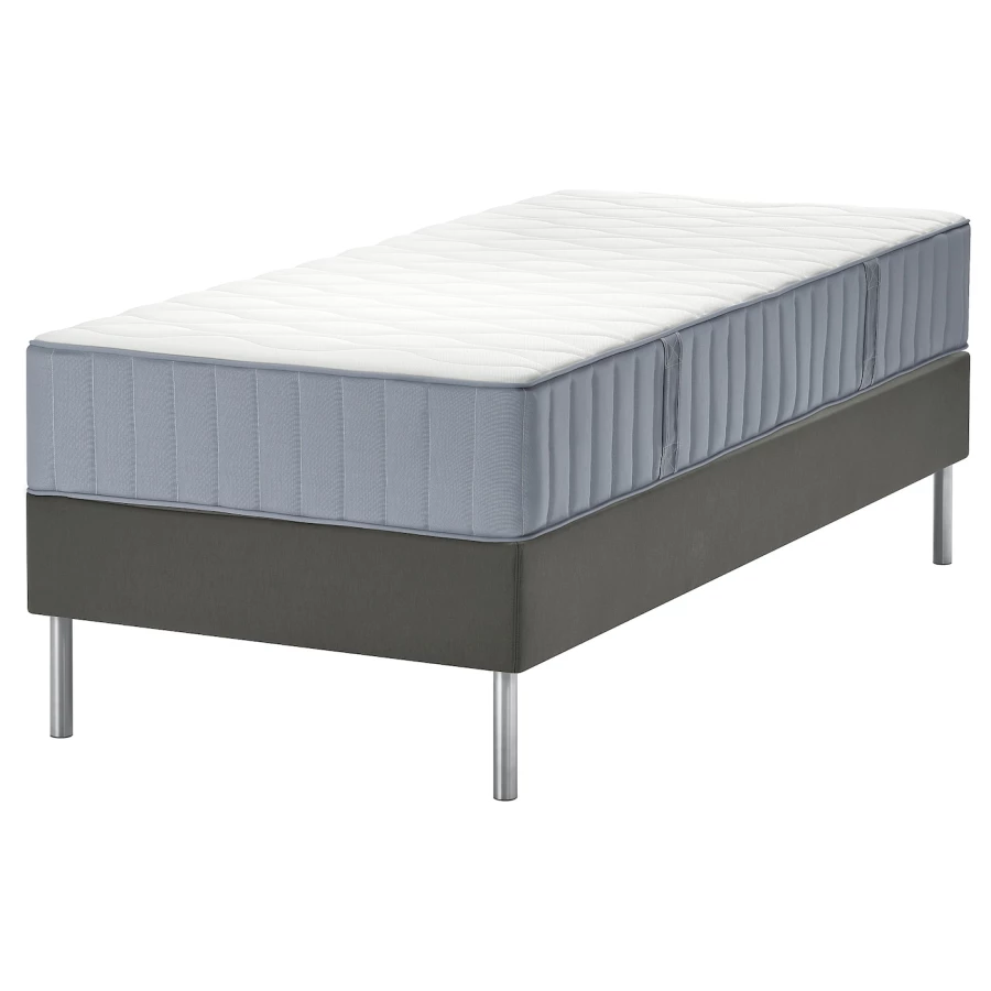Кровать - LYNGÖR / LYNGОR IKEA/ ЛЮНГЕРЬ ИКЕА,  90х200 см,  серый (изображение №1)
