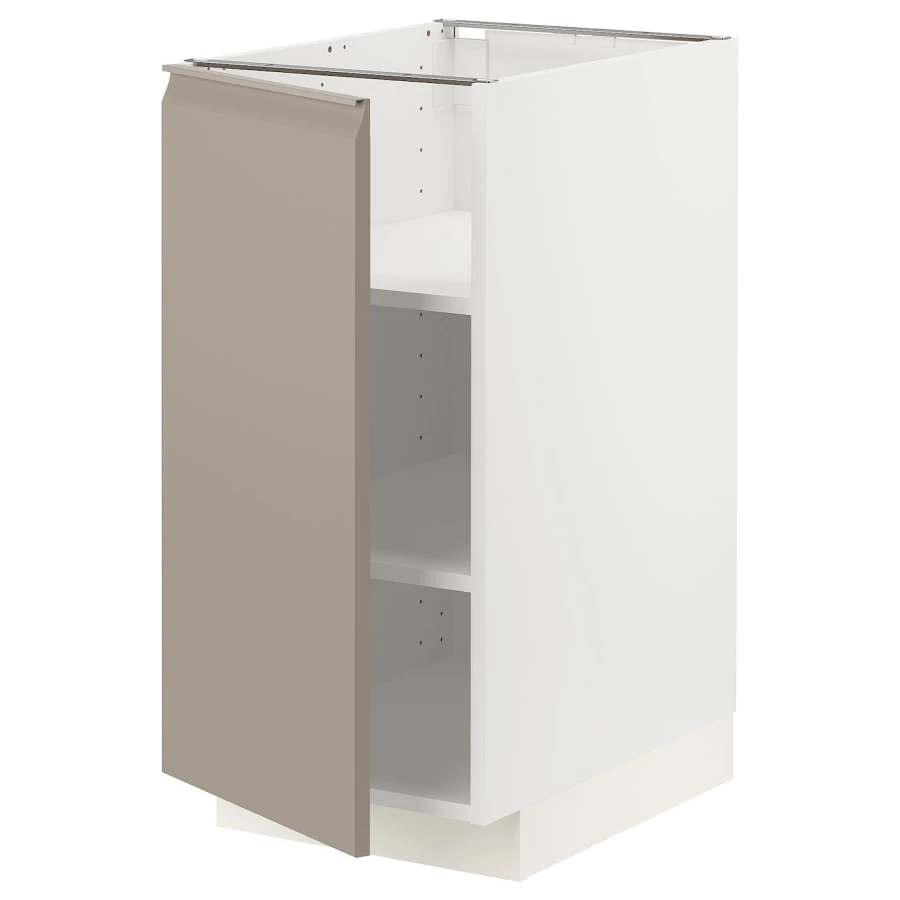 Напольный шкаф - METOD IKEA/ МЕТОД ИКЕА,  88х40 см, белый/бежевый (изображение №1)