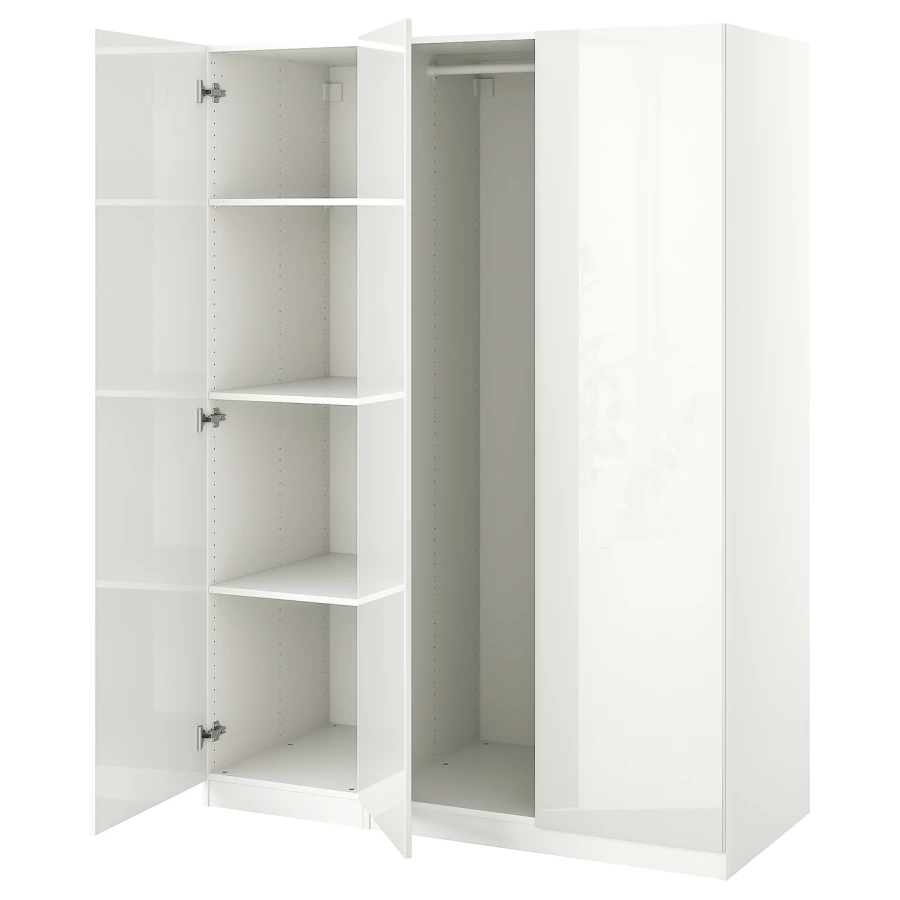 Гардероб - IKEA PAX/FARDAL/ ПАКС/ФАРДАЛЬ ИКЕА, 150x60x201 см, белый (изображение №1)