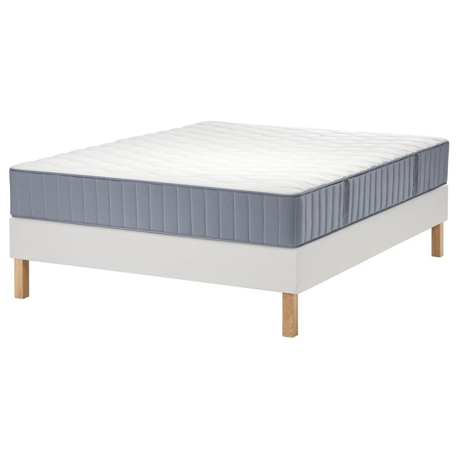 Кровать - LYNGÖR / LYNGОR IKEA/ ЛЮНГЕРЬ ИКЕА,  140х200 см, белый (изображение №1)