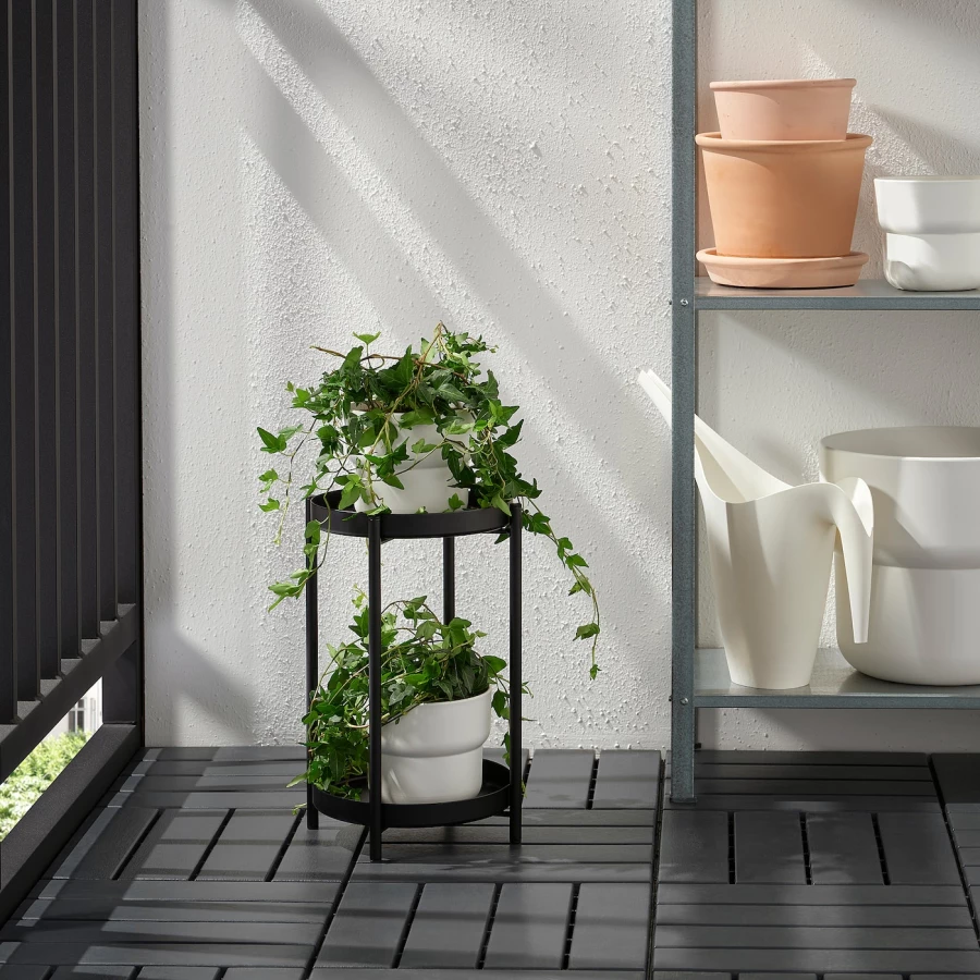 Подставка для растений - IKEA OLIVBLAD, 35 см, черный, ОЛИВБЛАД ИКЕА (изображение №4)