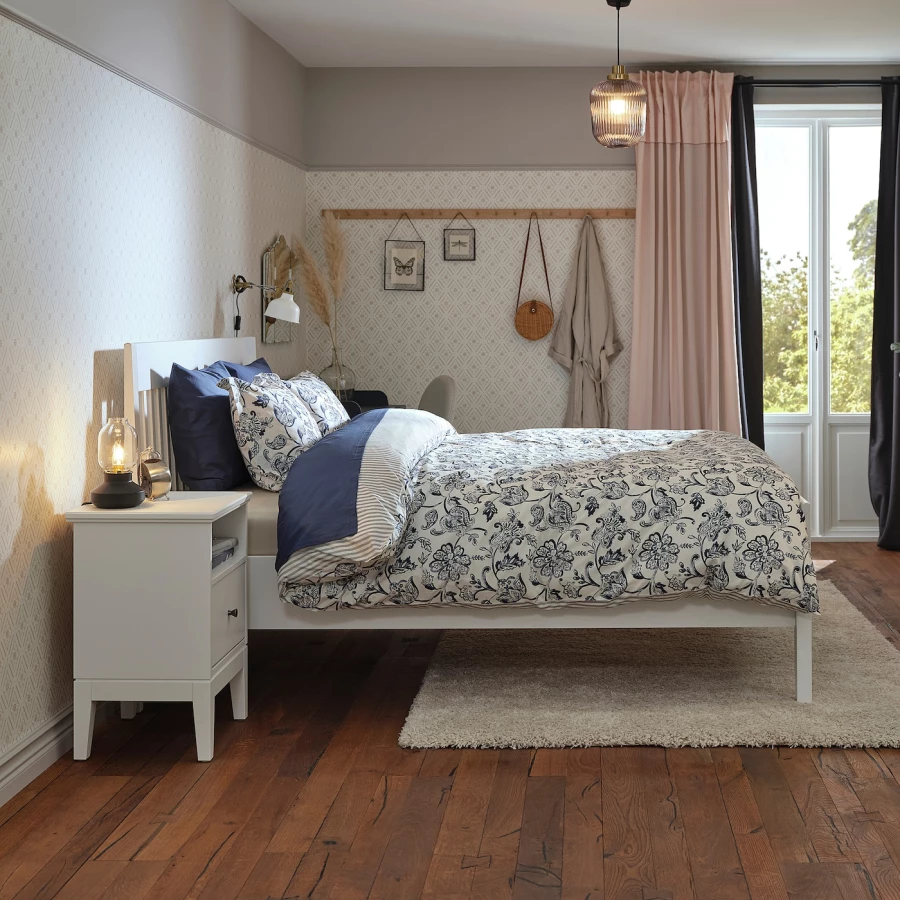 Каркас кровати - IKEA IDANÄS/IDANAS, 200х140 см, белый, ИДАНЭС ИКЕА (изображение №2)