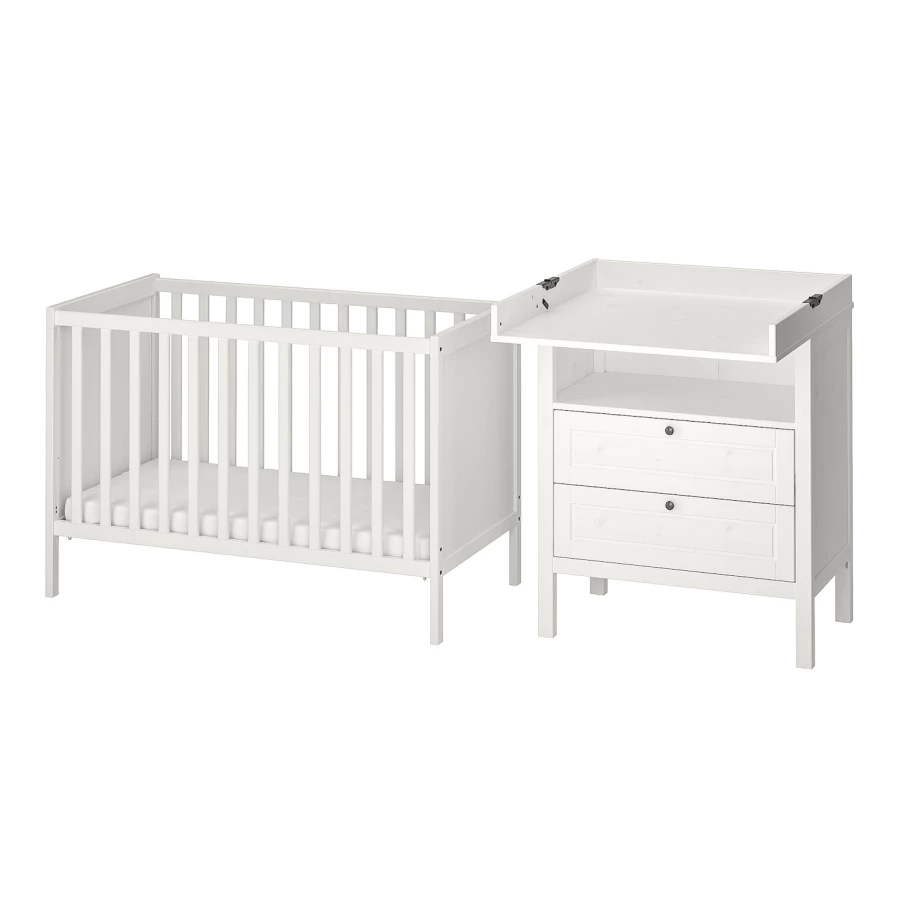 Комплект детской мебели из 2 предметов - IKEA SUNDVIK, 120x60см, белый, СУНДВИК ИКЕА (изображение №1)