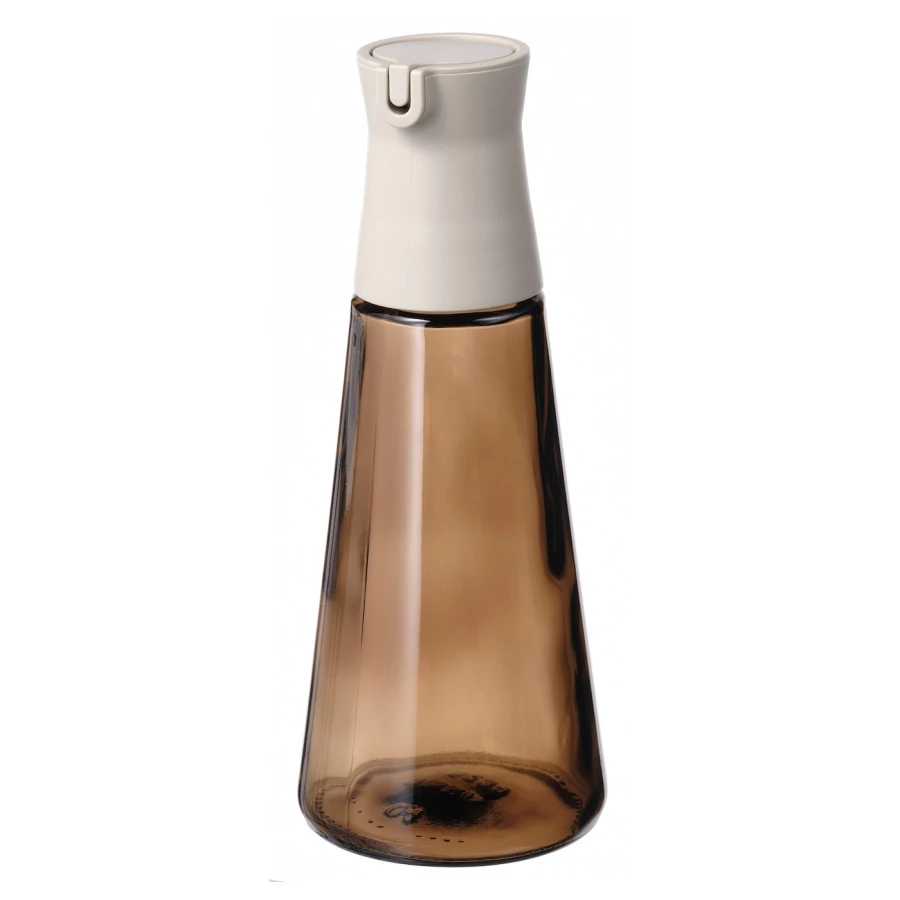 Бутылка с дозатором - IKEA HALVTOM, 8х19 см, стекло/коричневый, ХАЛВТОМ ИКЕА (изображение №1)