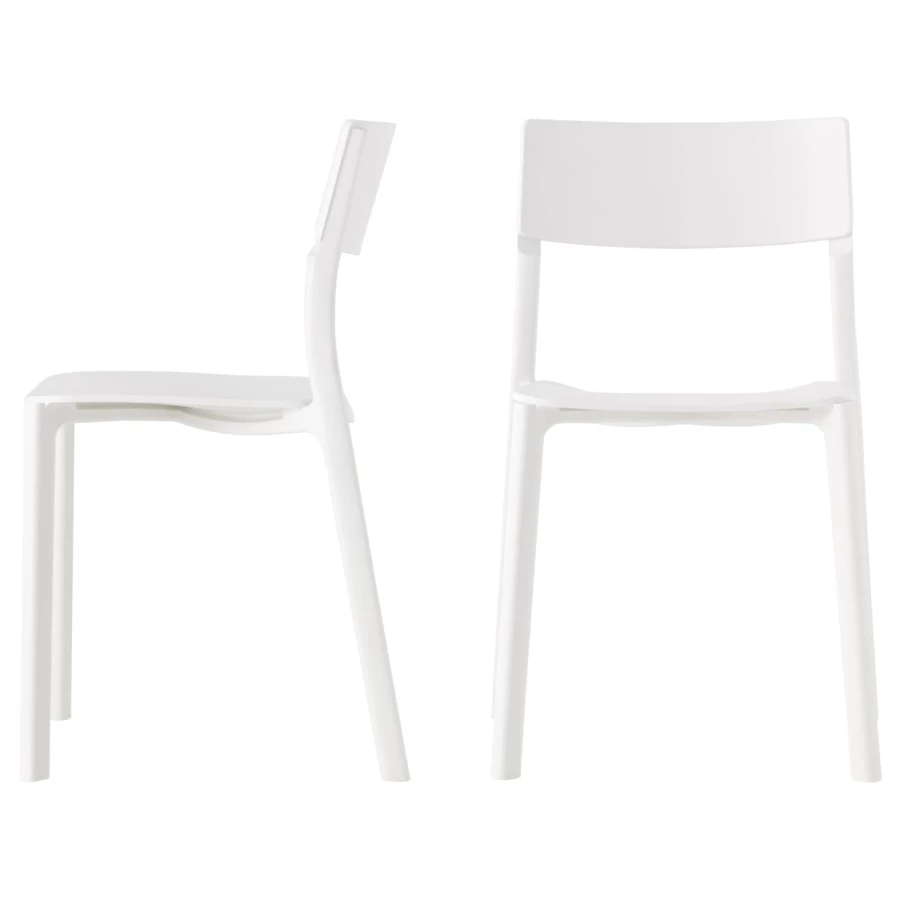 Стол и 2 стула - MELLTORP / JANINGE IКEA/МЕЛЛЬТОРП / ЙАНИНГЕ ИКЕА, 75х75х74 см, белый (изображение №4)